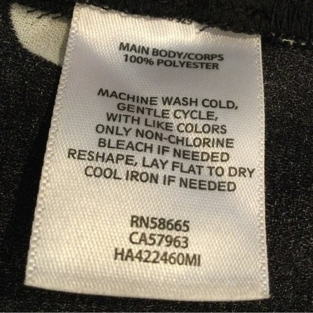 Halogen x Atlantic-Pacific Wide Leg Black Polka Dot Paper Bag Pants High Rise 2 - Picture 8 of 8